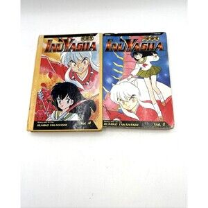 InuYasha Volume 1 & Volume 4 Hardcover by Rumiko Takahashi Graphic Novel Action